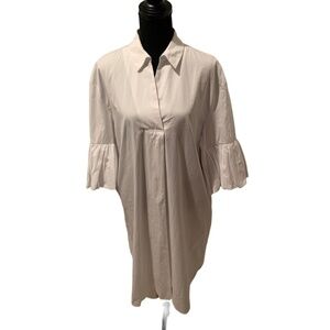 Nordstrom Bubble Sleeve Shirt Dress Small White NWT